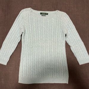 Ralph Lauren 100% cashmere winter sweater light blue